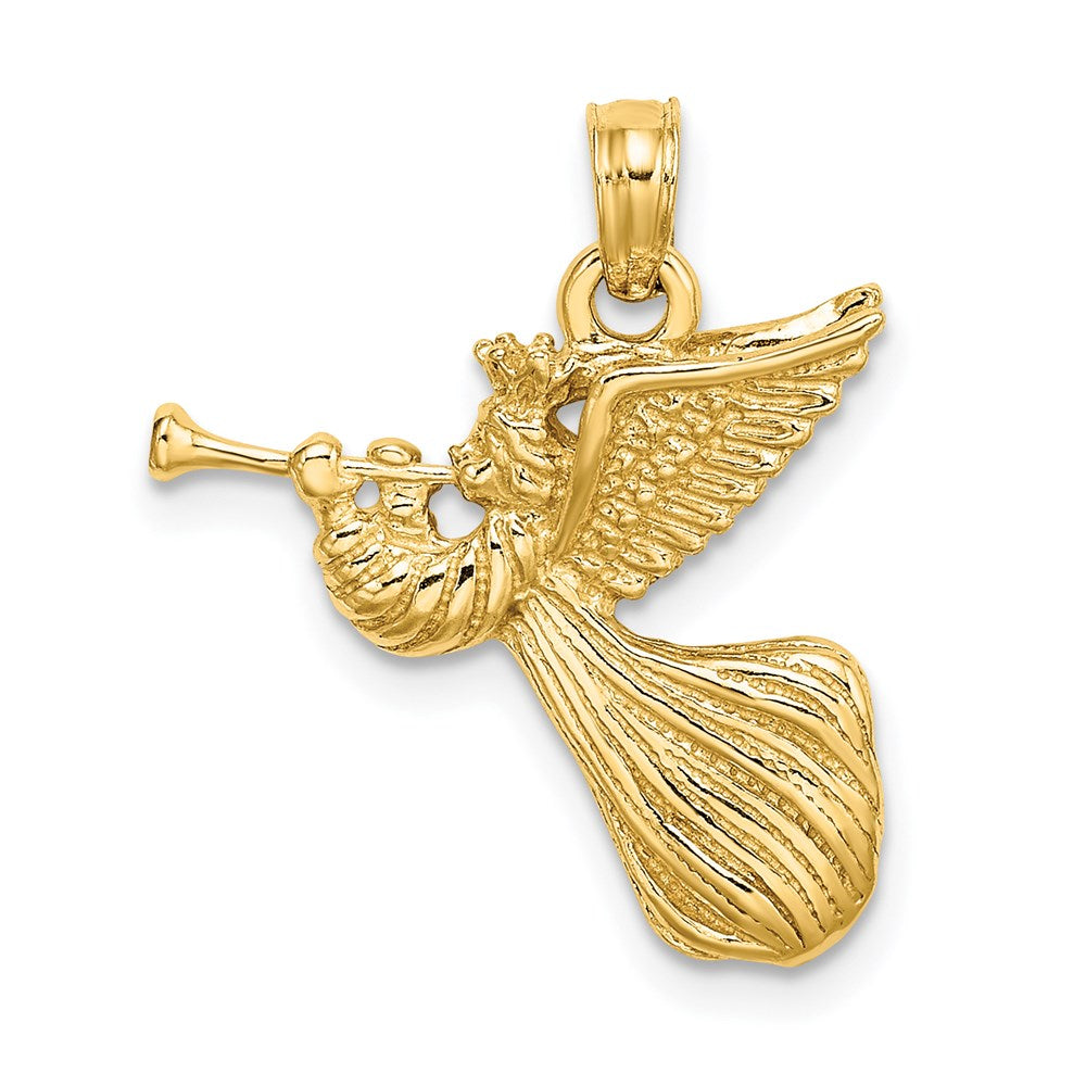 14k Angel w/ Trumpet Charm-C2700