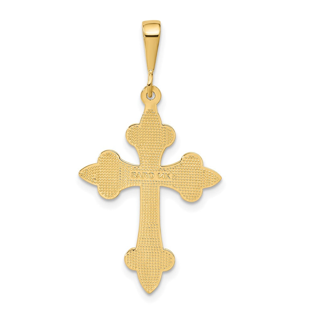 14k Fleur de Lis Cross Pendant-C2712