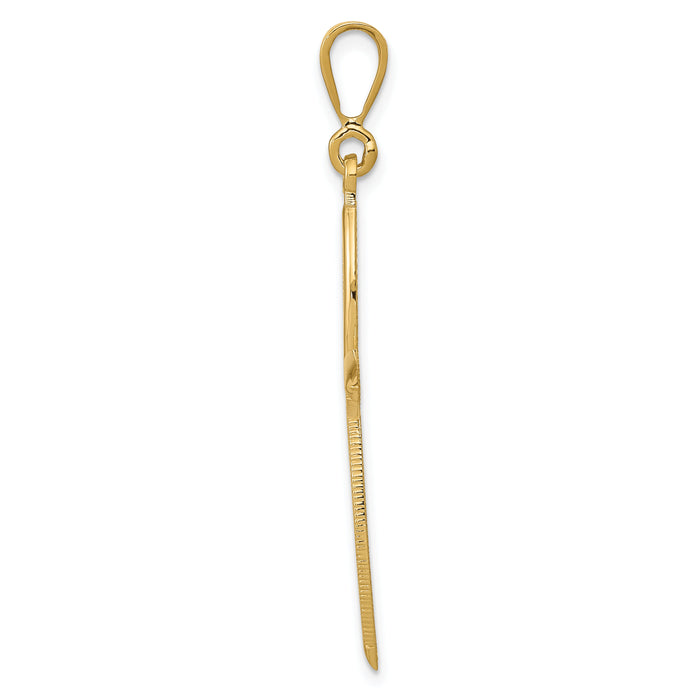 14k Passion Cross Pendant-C2713