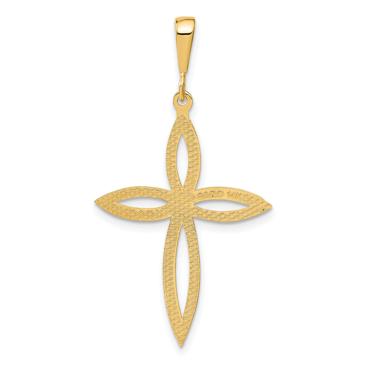 14k Passion Cross Pendant-C2713