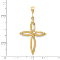 14k Passion Cross Pendant-C2713