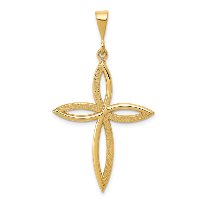 14k Passion Cross Pendant-C2713