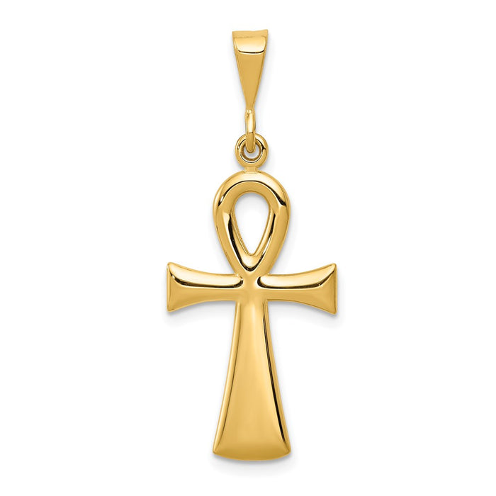 14k Egyptian Ankh Cross Pendant-C2738