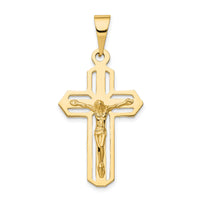 14k Polished Crucifix Pendant-C2767