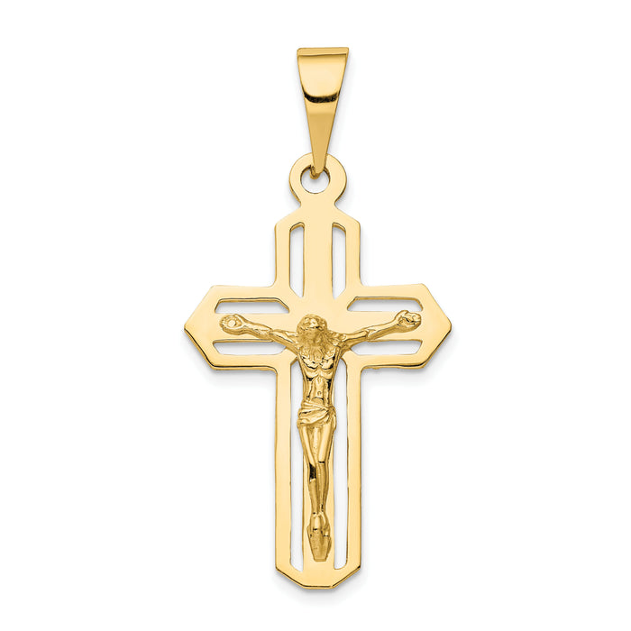 14k Polished Crucifix Pendant-C2767