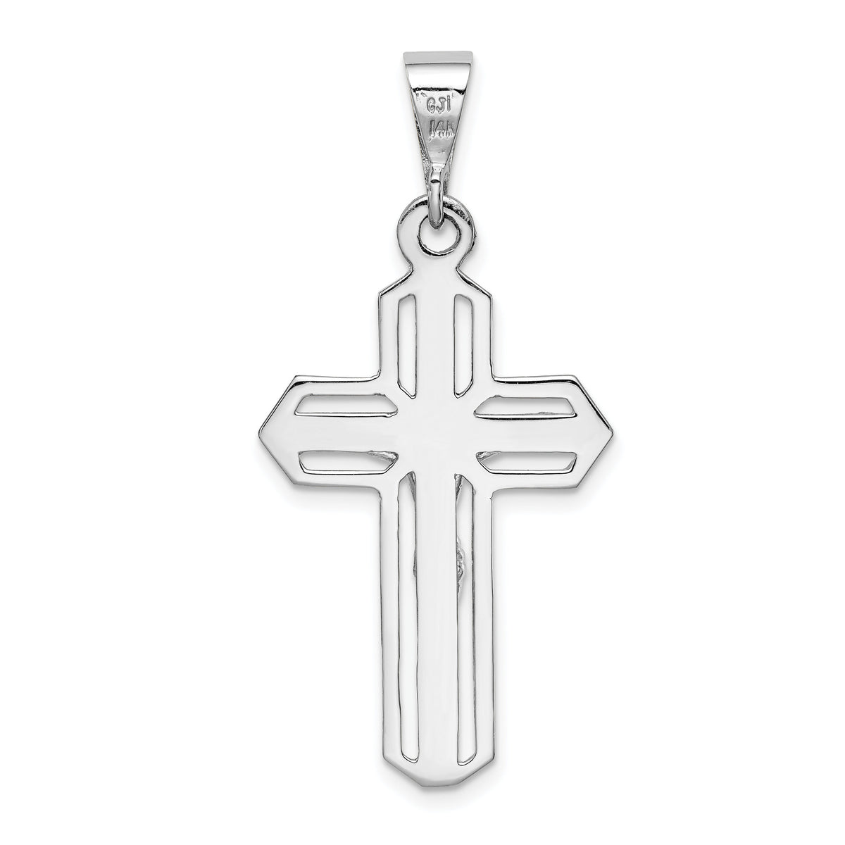 14k White Gold Crucifix Pendant-C2768