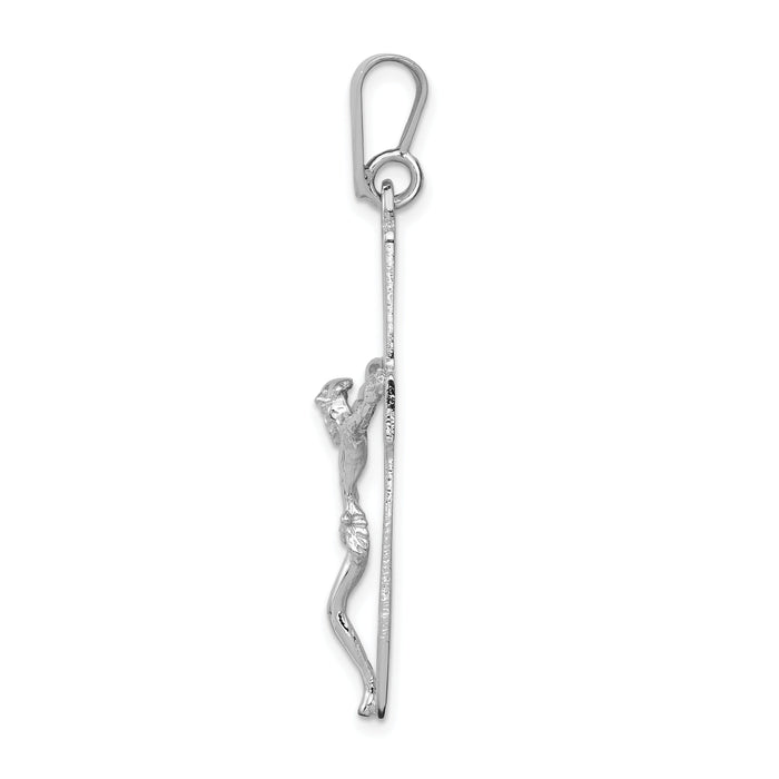 14k White Gold Crucifix Pendant-C2769
