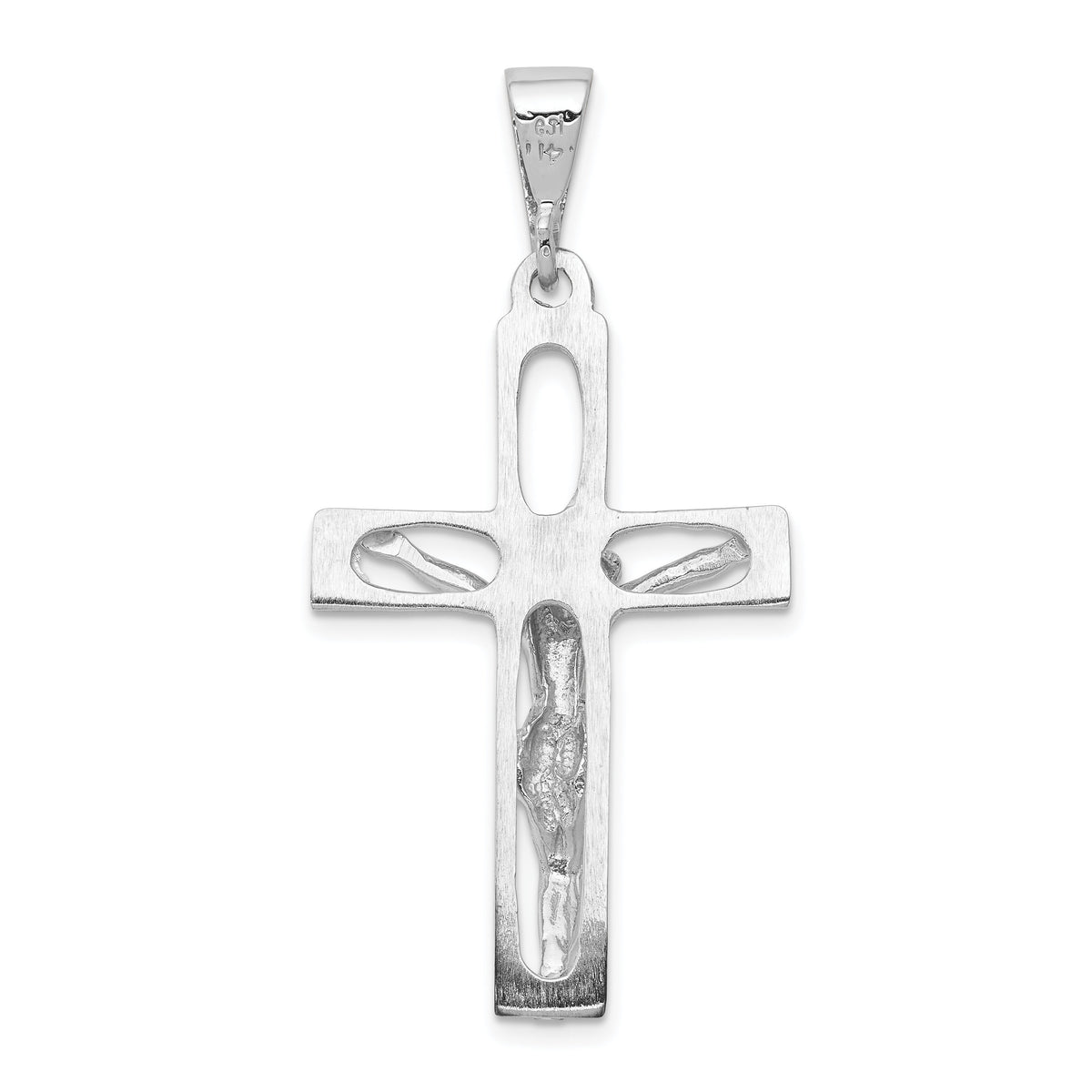 14k White Gold Crucifix Pendant-C2769