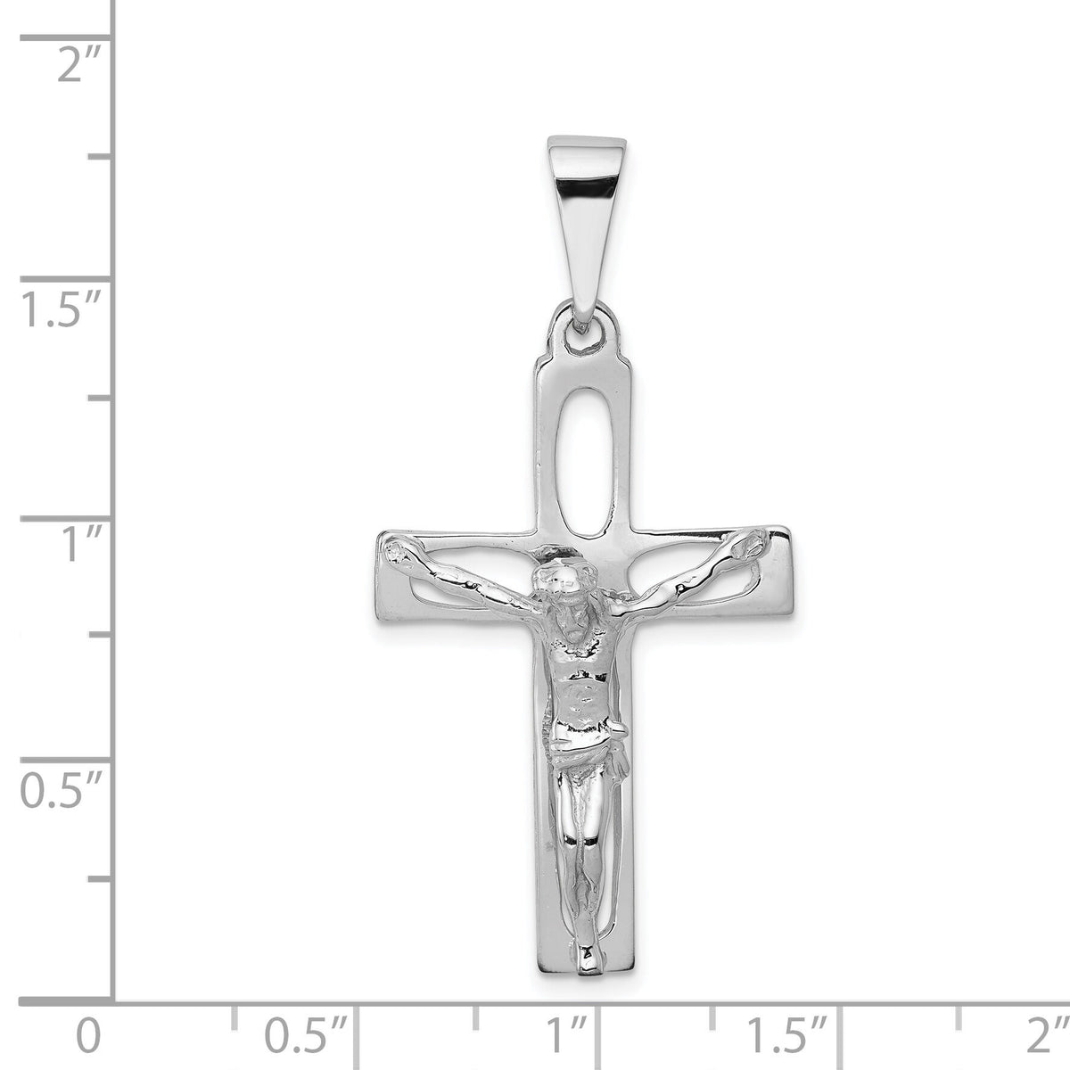 14k White Gold Crucifix Pendant-C2769