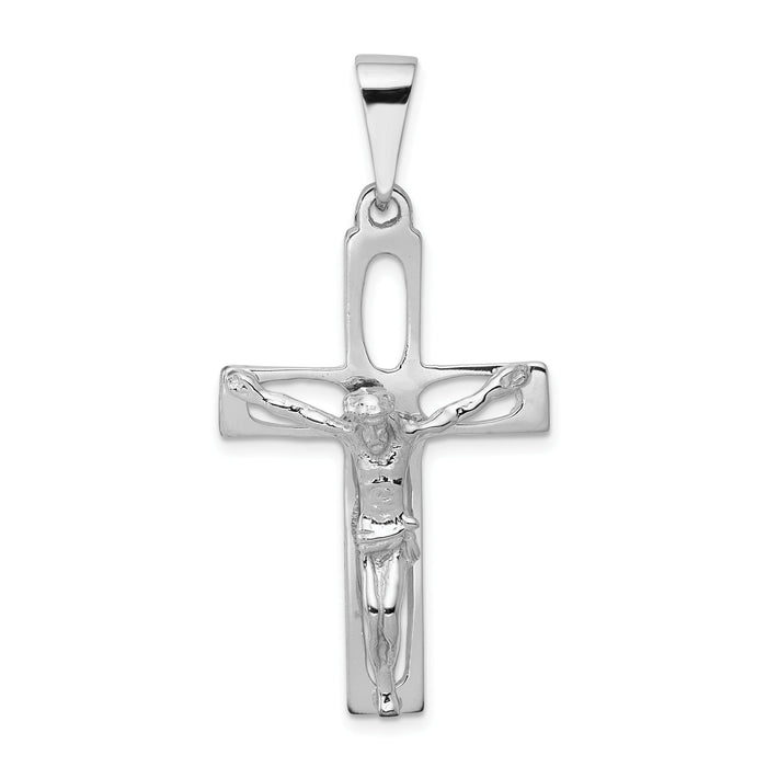 14k White Gold Crucifix Pendant-C2769