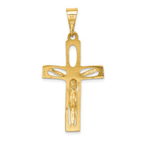 14k Polished Crucifix Pendant-C2770