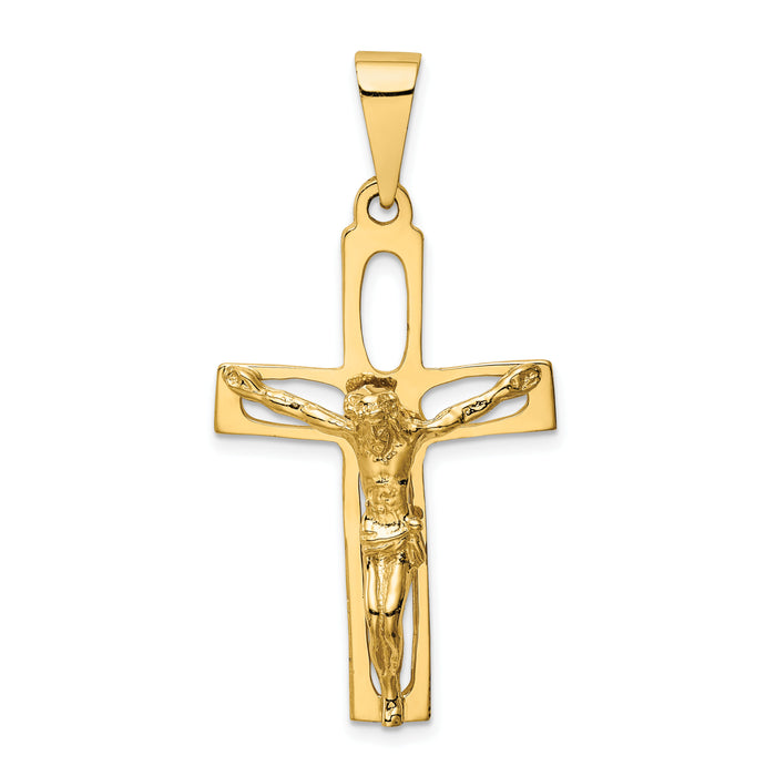 14k Polished Crucifix Pendant-C2770