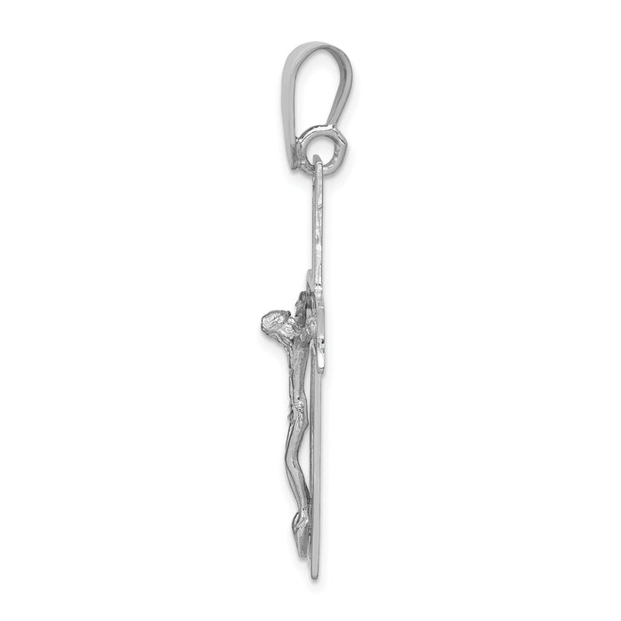14k White Gold Crucifix Pendant-C2773