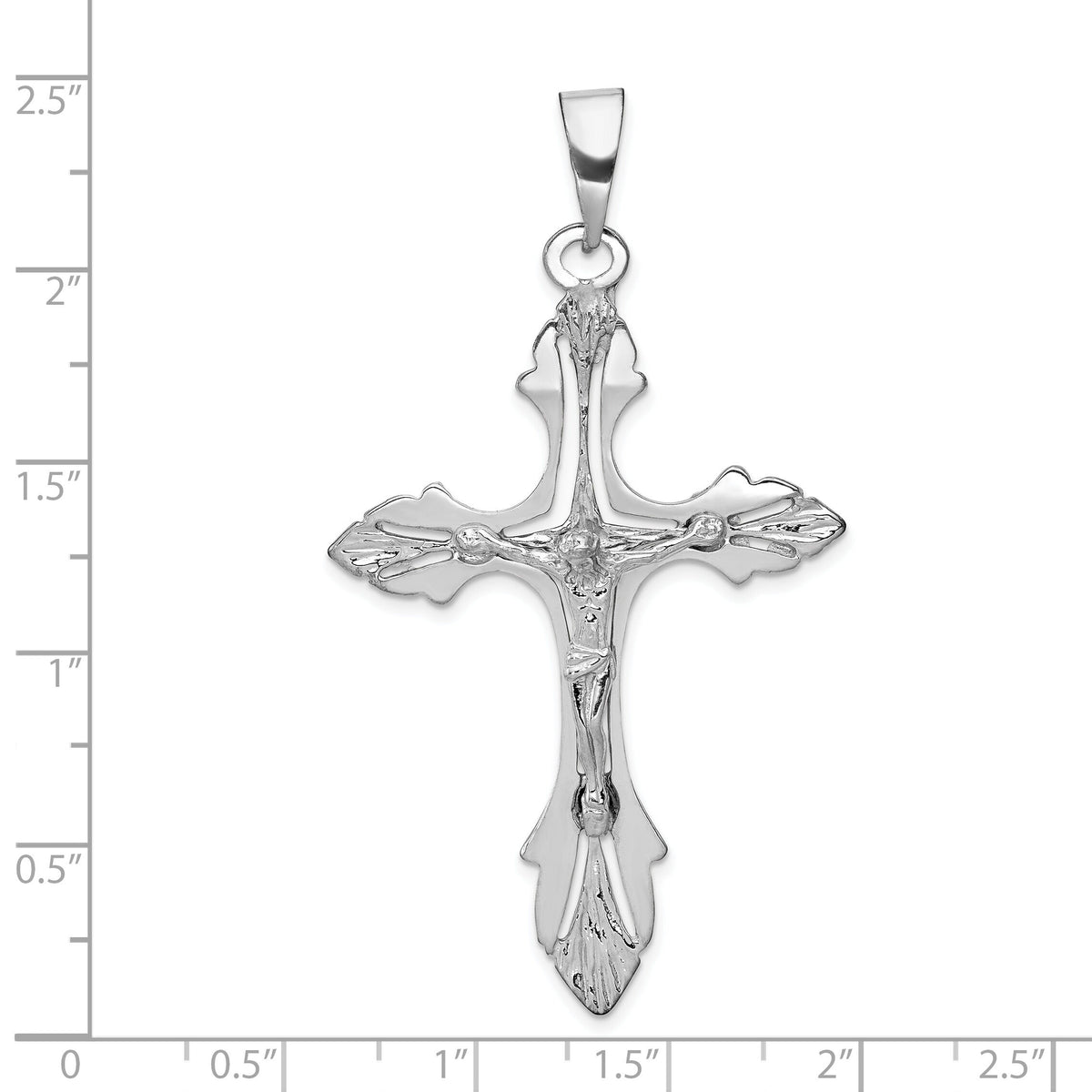 14k White Gold Crucifix Pendant-C2808