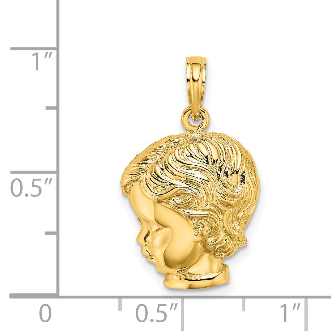 14k Boy Head Charm-C2816