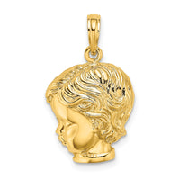 14k Boy Head Charm-C2816
