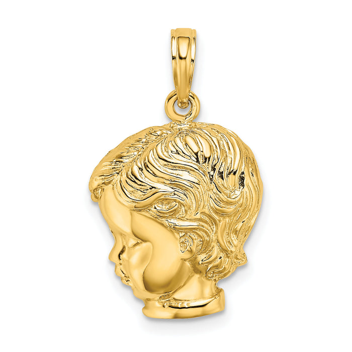 14k Boy Head Charm-C2816