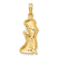 14k Praying Girl Pendant-C2818