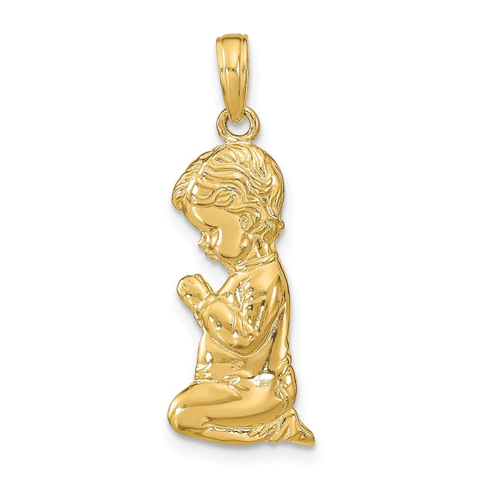 14k Praying Boy Pendant-C2819