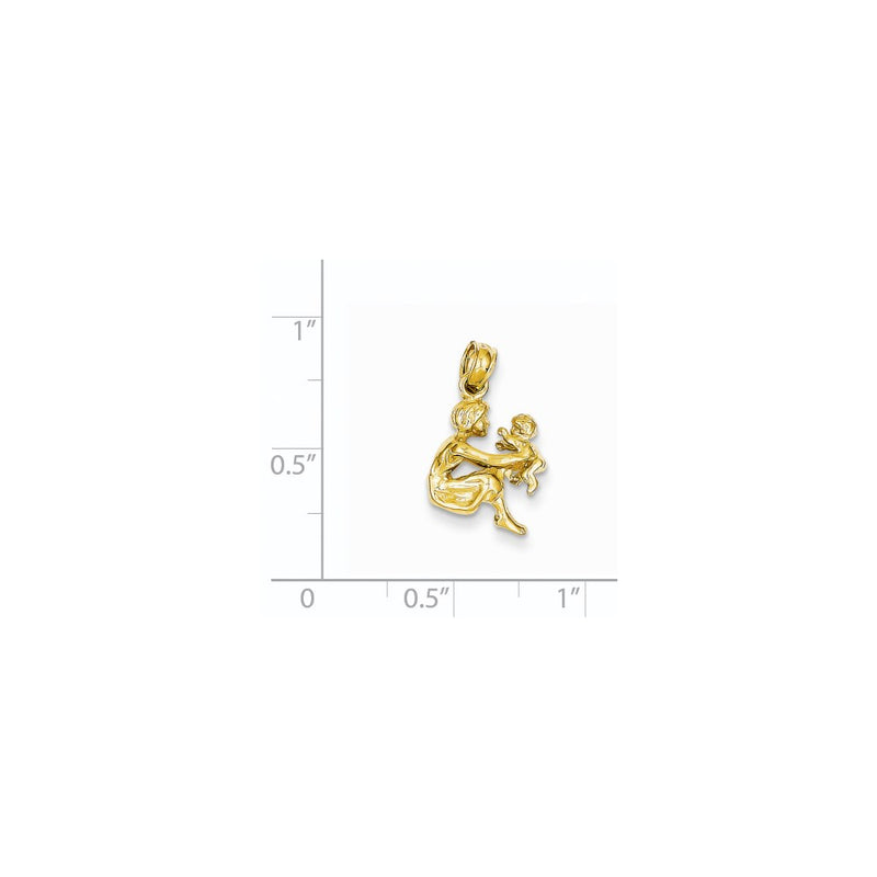 14k Mother holding child Pendant-C2820