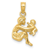 14k Mother holding child Pendant-C2820