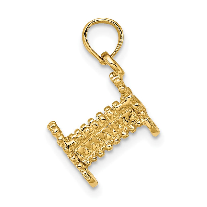 14k  3D Baby Cradle Charm-C2827