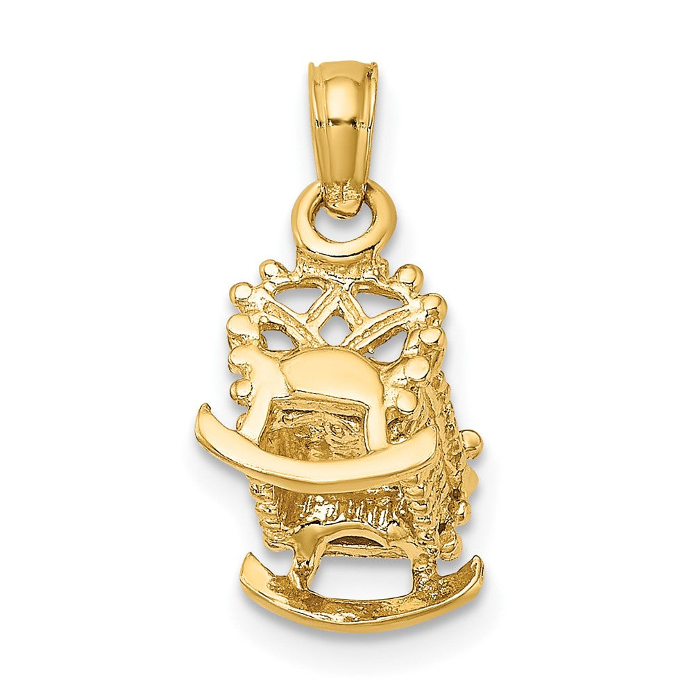 14k  3D Baby Cradle Charm-C2827