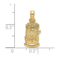 14k  3D Baby Cradle Charm-C2827