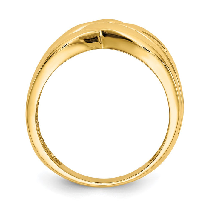 14k High Polished Woven Dome Ring-C2863