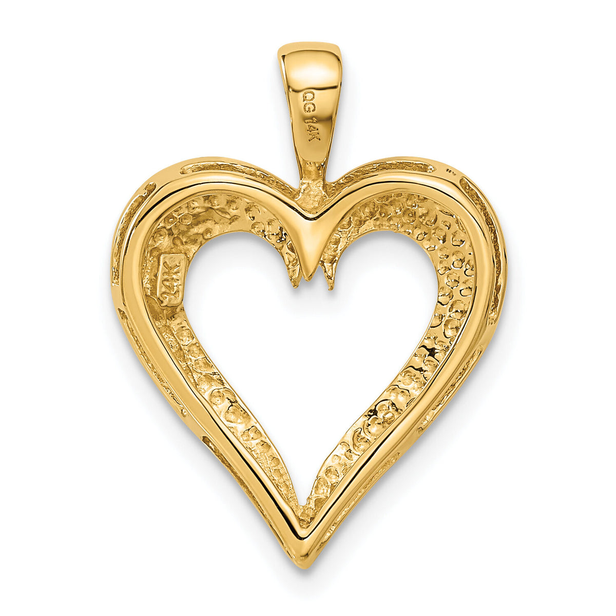 14K Polished Heart Pendant-C289