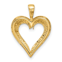 14K Polished Heart Pendant-C289