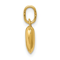 14K Polished 3-D Puffed Heart Charm-C2904