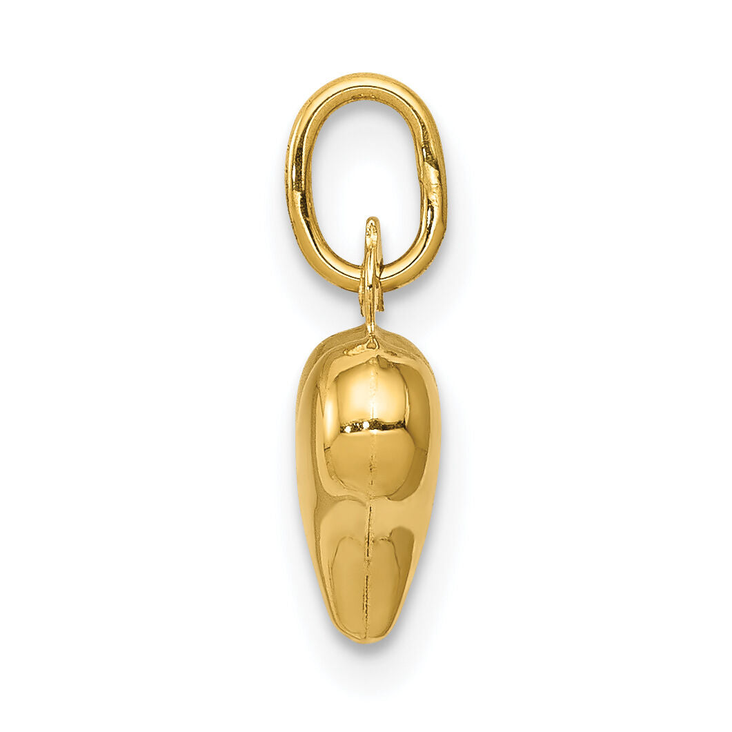 14K Polished 3-D Puffed Heart Charm-C2905