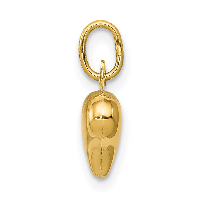 14K Polished 3-D Puffed Heart Charm-C2905