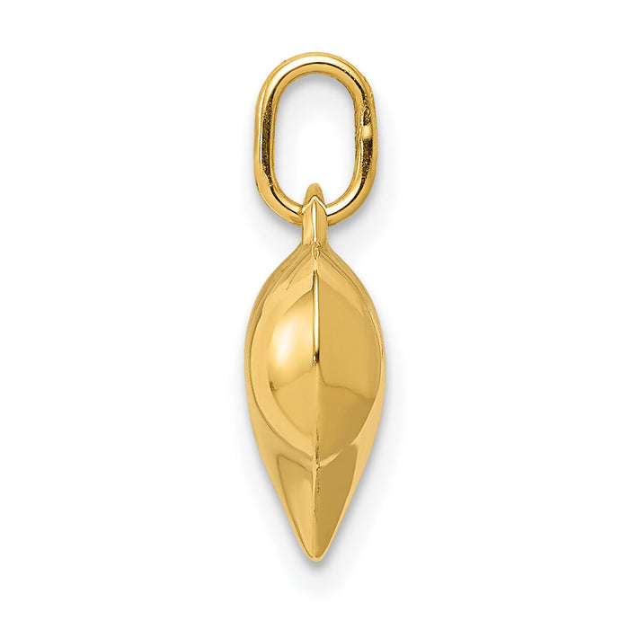 14K Polished 3-D Puffed Heart Pendant-C2907
