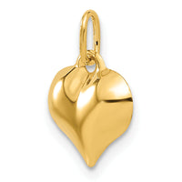 14K Polished 3-D Puffed Heart Pendant-C2907