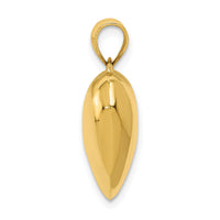 14K Polished 3-D Puffed Heart Pendant-C2911