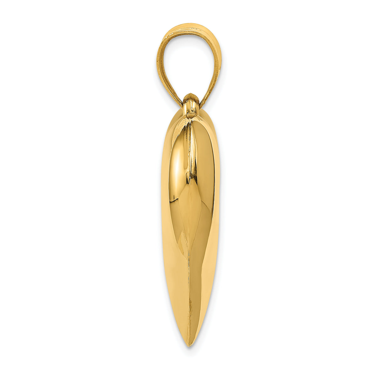 14K Polished 3-D Puffed Heart Pendant-C2914