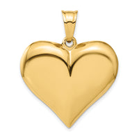 14K Polished 3-D Puffed Heart Pendant-C2914