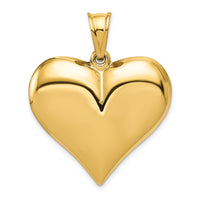 14K Polished 3-D Puffed Heart Pendant-C2914