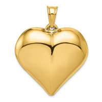14K Polished 3-D Large Puffed Heart Pendant-C2915