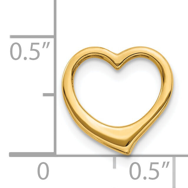 14K Polished Heart Chain Slide-C2917