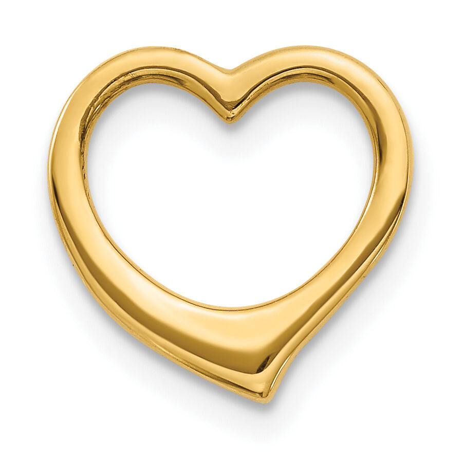 14K Polished Heart Chain Slide-C2917