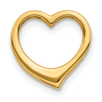 14K Polished Heart Chain Slide-C2917