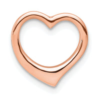 14K Rose Polished Heart Chain Slide-C2917R