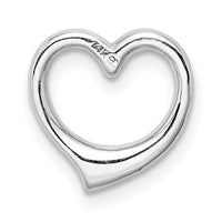 14K White Gold Polished Heart Chain Slide-C2917W