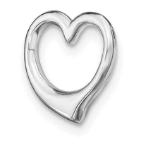 14K White Gold Polished Heart Chain Slide-C2917W