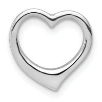 14K White Gold Polished Heart Chain Slide-C2917W