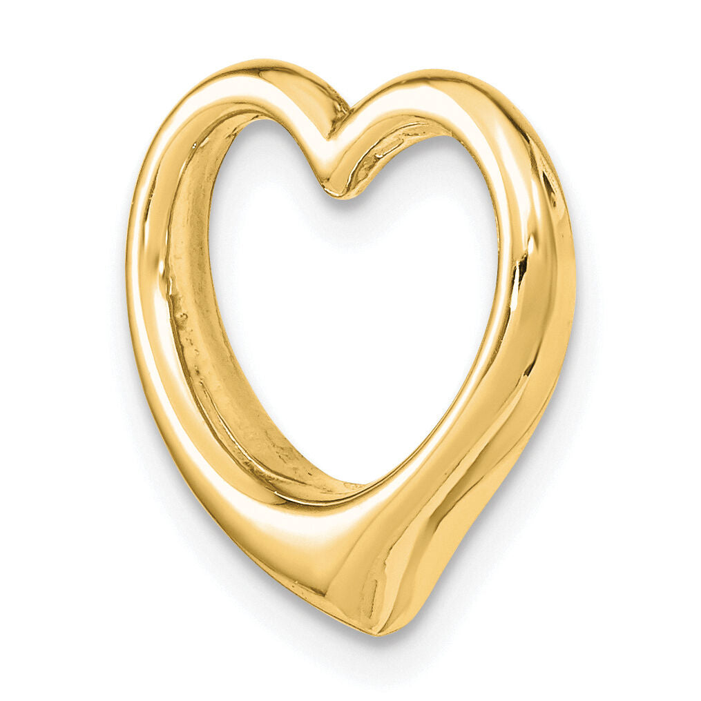 14K Polished Heart Chain Slide-C2918