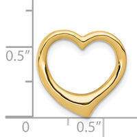 14K Polished Heart Chain Slide-C2918